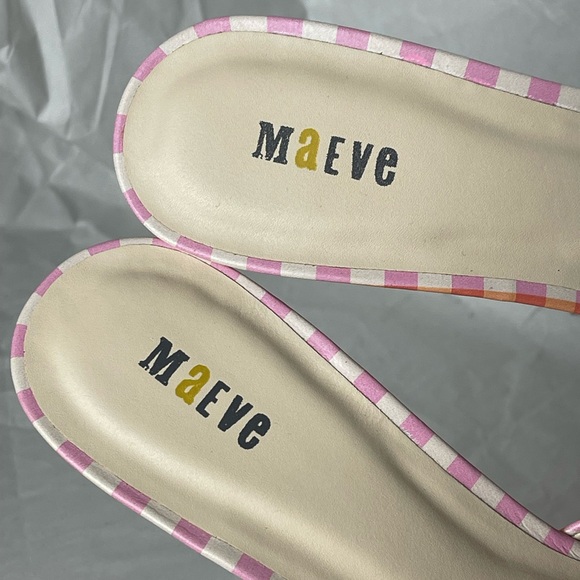 NWOT Maeve Gingham Square Toe Wedge Heels Size 7 - Picture 5 of 15